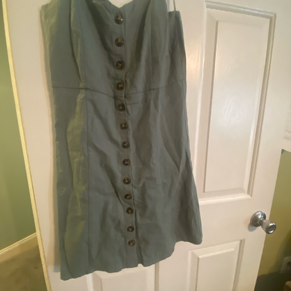 Altar'd State Green Sheath Dress Sweetheart Neckline